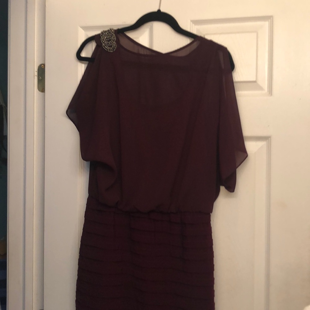 Maroon cocktail dress